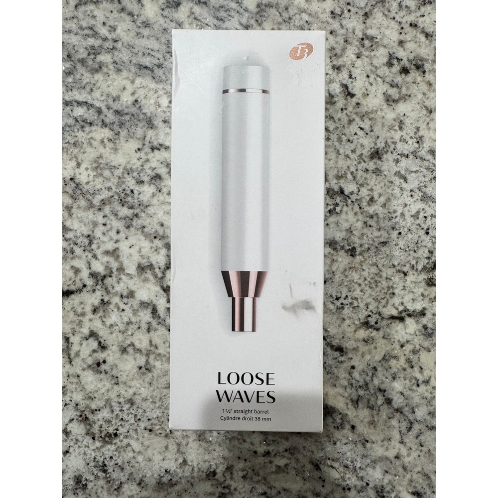 T3 Loose Waves 1.5 Inch Straight Barrel Attachment Convertible Collection White